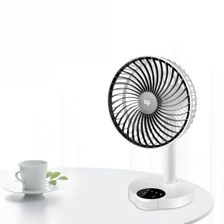 Rechargeable table fan with light